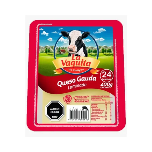 Queso Gauda Laminado La Vaquita 400g - 24 láminas