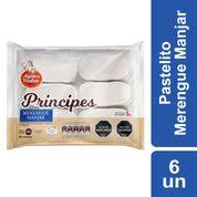 Príncipes Agua Piedra 6 unidades (230 g), merengue con manjar