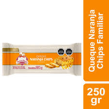 Queque familiar sabor naranja con chips, Nutra Bien 250 g (envoltorio)