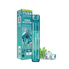 Vuse Go 1000 Zero Nicotine Mint Ice vape desechable sin nicotina sabor menta helada
