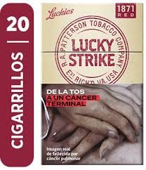 Caja de cigarrillos Lucky Strike Red Sin Aditivos 20