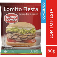 Texto alternativo (Alt) Lomito Fiesta Super Cerdo 90 g, 3 láminas congeladas (bolsa roja)