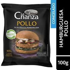 PK1021 HAMBURGUESA POLLO LA CRIANZA 100G X56 UNI CAJA